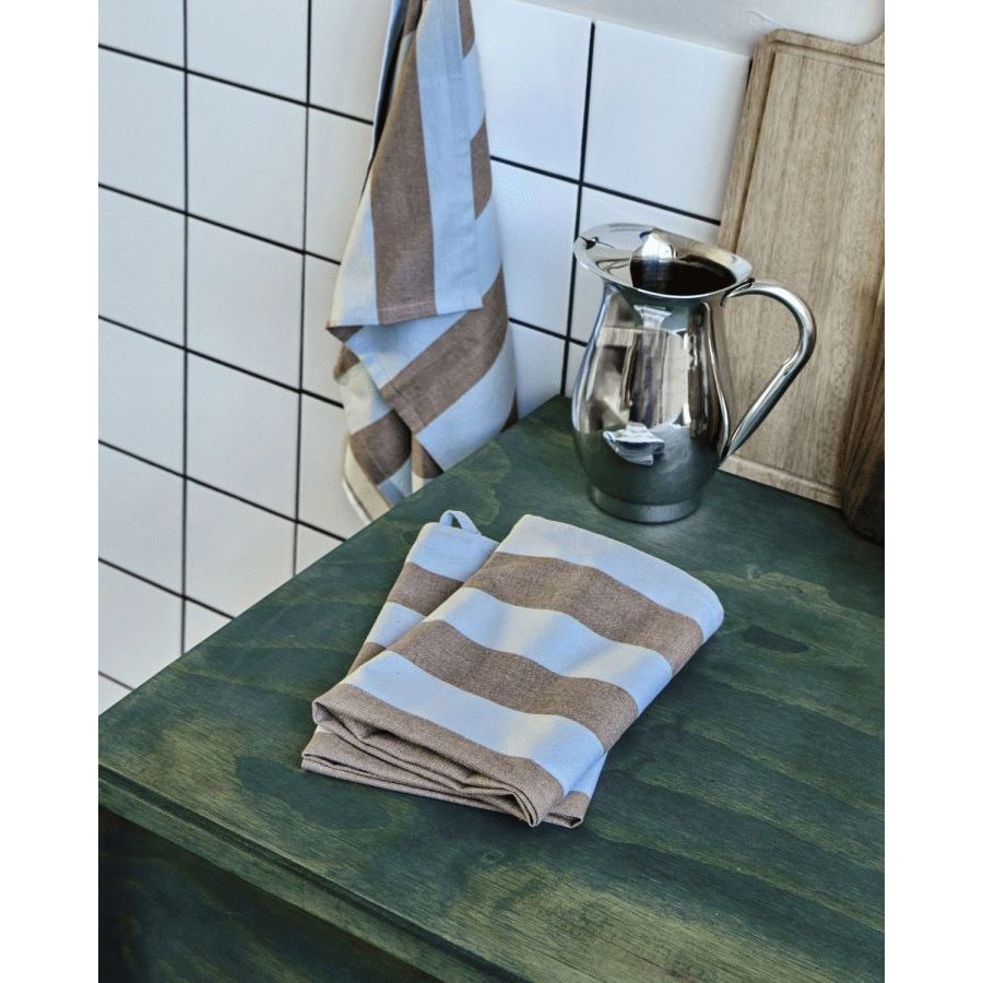 House Doctor Cook Viskestykker 3 stk. 55x75 cm, Lysebl�/Brun