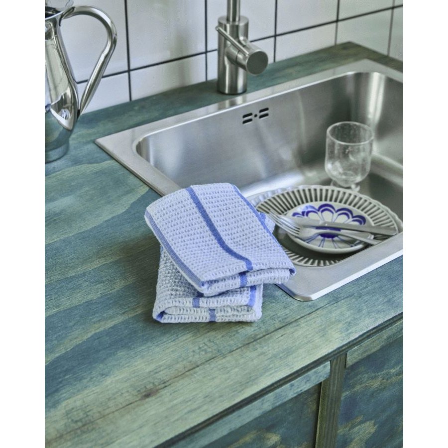 House Doctor Rena Karklud 30x30 cm, Lysebl�/Bl�