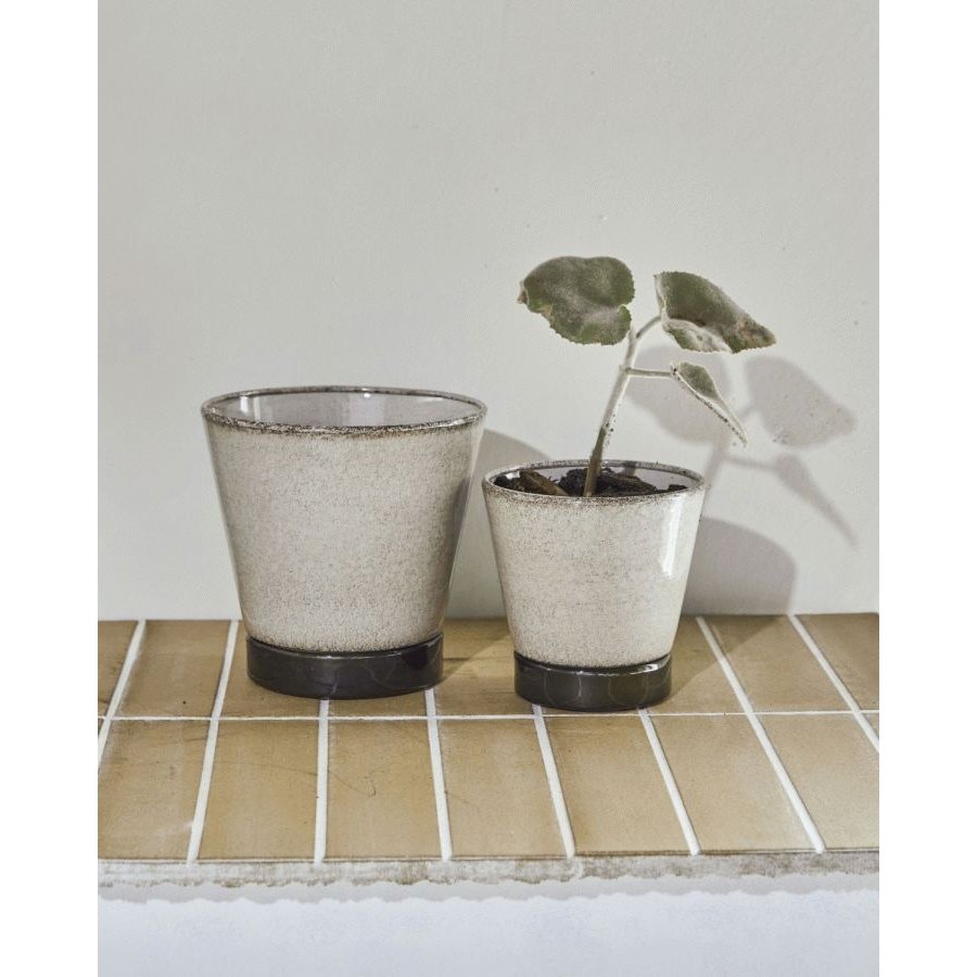 House Doctor Lima Urtepotte 2 stk, Beige/Gr�n