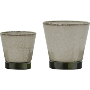 House Doctor Lima Urtepotte 2 stk, Beige/Gr�n