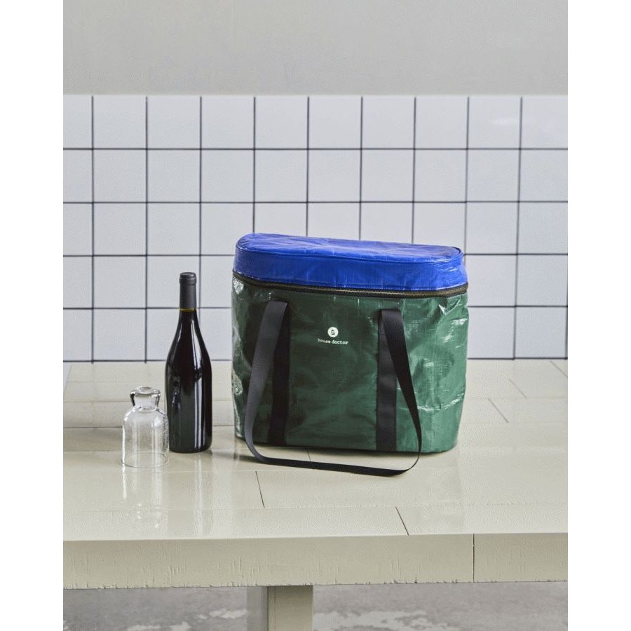 House Doctor Picnic K�letaske 19,5x38 cm, M�rkegr�n/Bl�