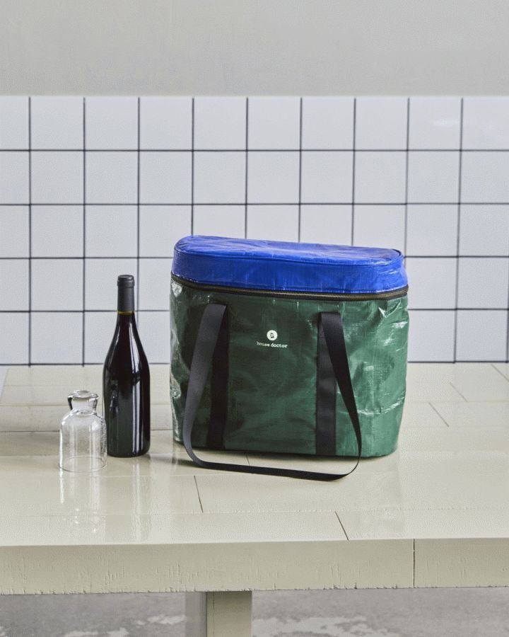 House Doctor Picnic K�letaske 19,5x38 cm, M�rkegr�n/Bl�