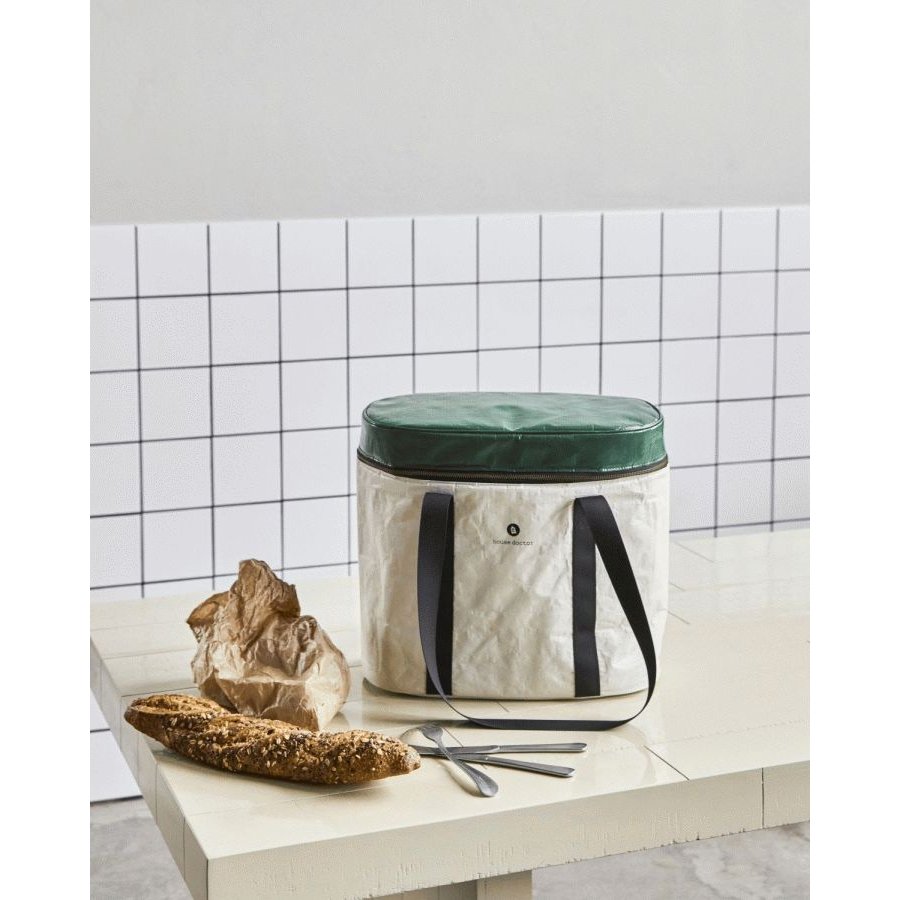 House Doctor Picnic K�letaske 19,5x38 cm, Sand/M�rkegr�n