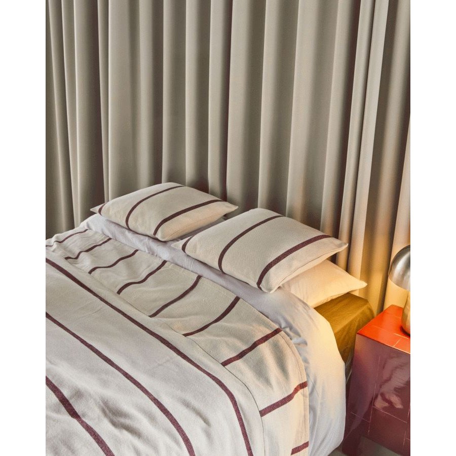 House Doctor Nula Pudebetr�k 50x50 cm, R�hvid/Brun