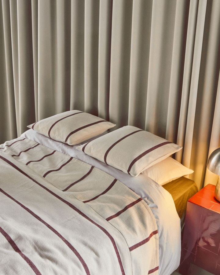 House Doctor Nula Pudebetr�k 50x50 cm, R�hvid/Brun