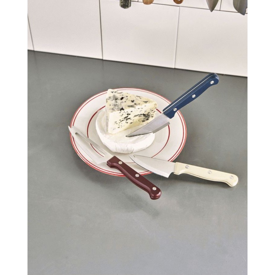 Nicolas Vah&eacute; K&auml;semesser 3er Set, Wei&szlig;/Rot/Blau