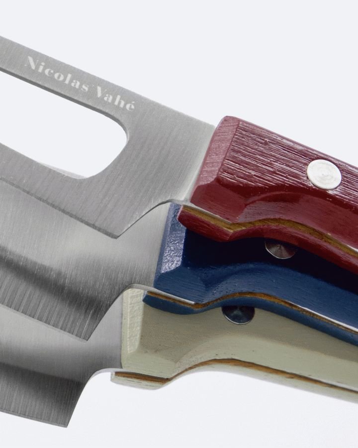 Nicolas Vah&eacute; K&auml;semesser 3er Set, Wei&szlig;/Rot/Blau