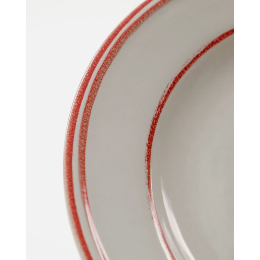 Nicolas Vah&eacute; Bistro Tallerken 2 stk. 21 cm, R�d/Hvid