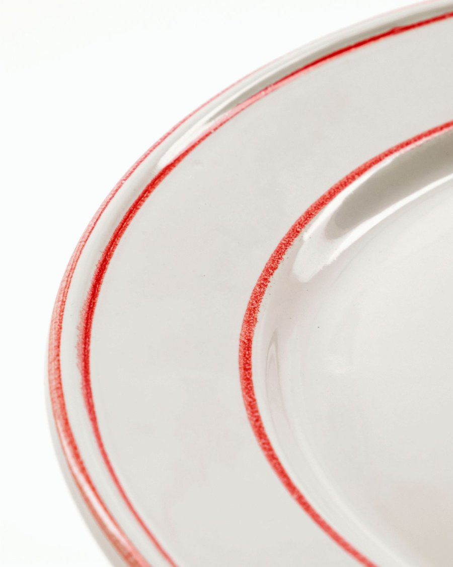 Nicolas Vah&eacute; Bistro Tallerken 2 stk. 27 cm, R�d/Hvid