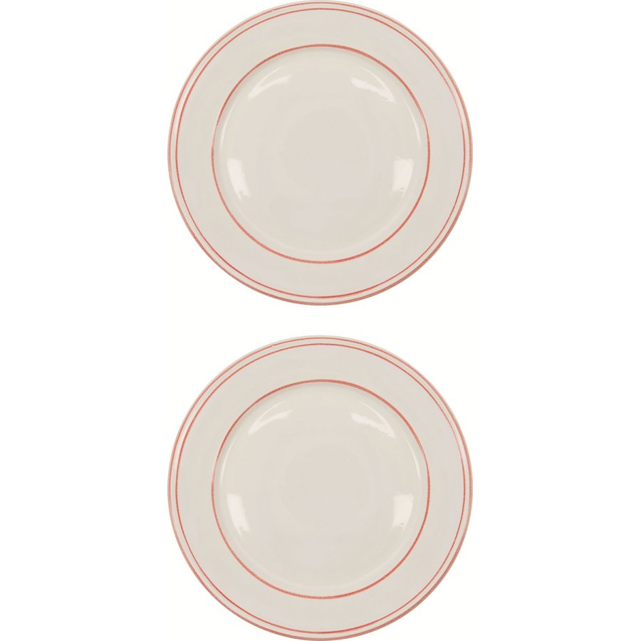 Nicolas Vah&eacute; Bistro Tallerken 2 stk. 27 cm, R�d/Hvid