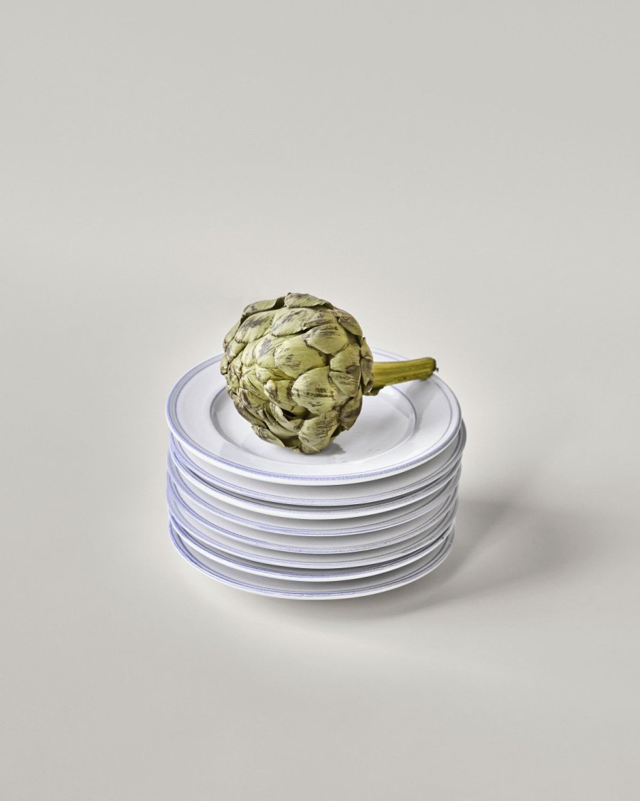 Nicolas Vah&eacute; Bistro Tallerken 2 stk. 21 cm, Bl�/Hvid