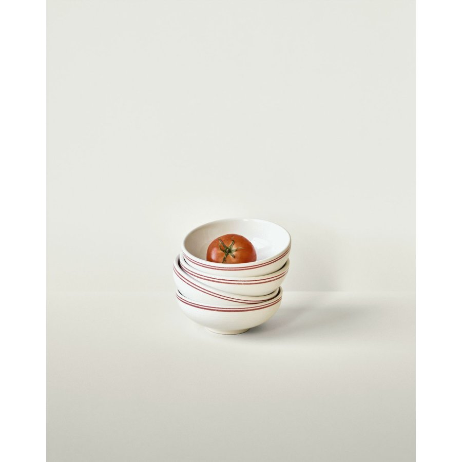 Nicolas Vah&eacute; Bistro Schale 2er Set �15,5 cm, Rot/Wei&szlig;