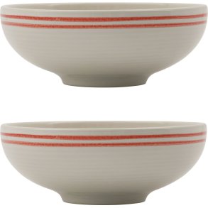 Nicolas Vah&eacute; Bistro Schale 2er Set �15,5 cm, Rot/Wei&szlig;