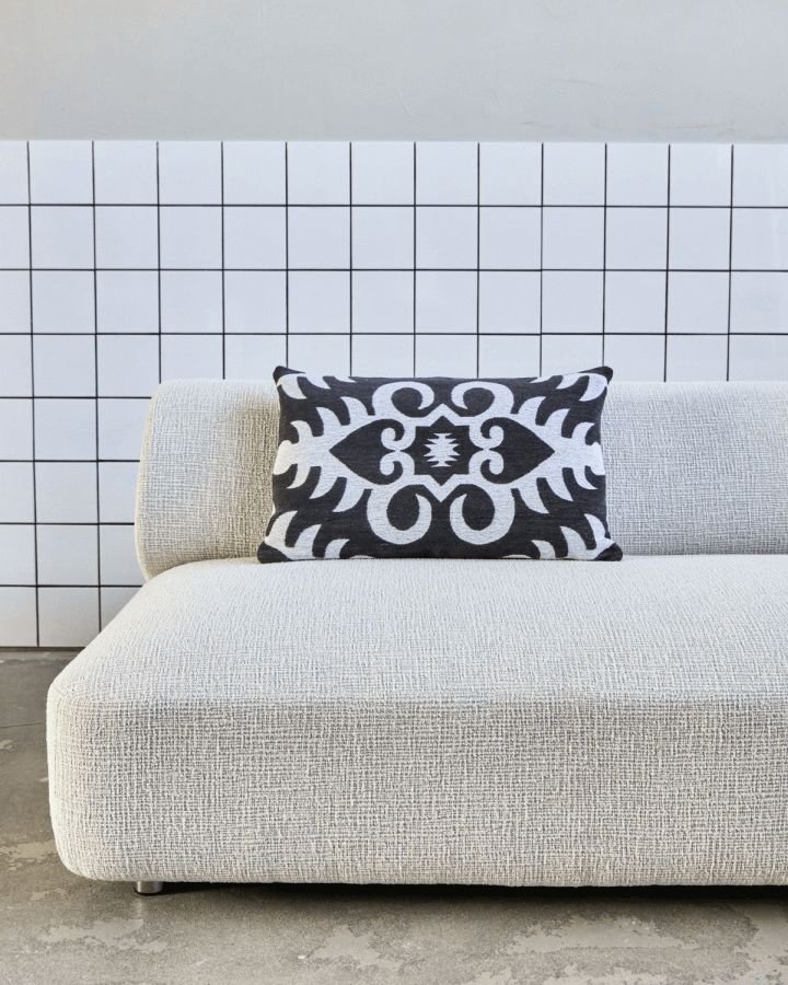 House Doctor Amici Pudebetr�k 40x60 cm, Sort/R�hvid