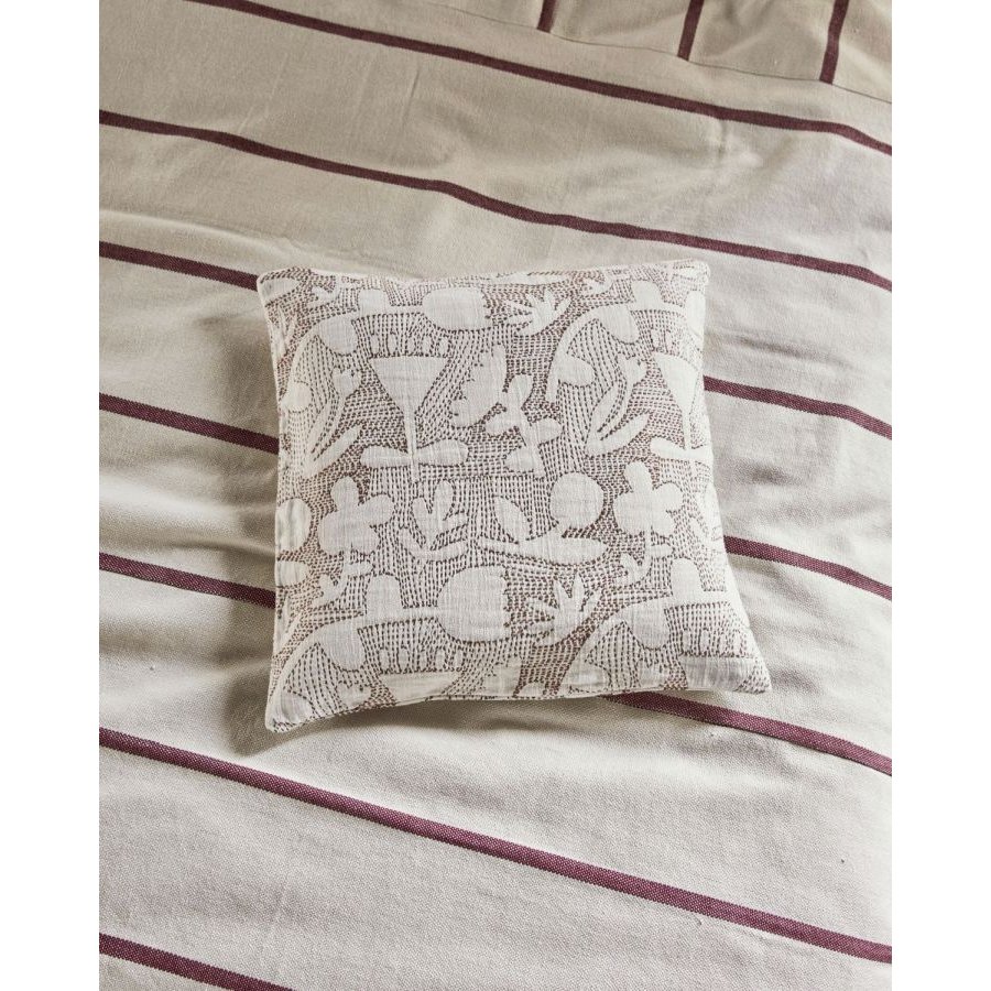 House Doctor Sari Pudebetr�k 50x50 cm, R�hvid/Brun