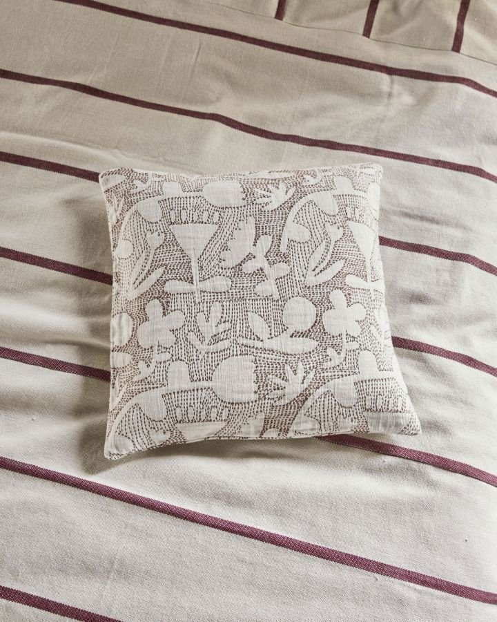 House Doctor Sari Pudebetr�k 50x50 cm, R�hvid/Brun