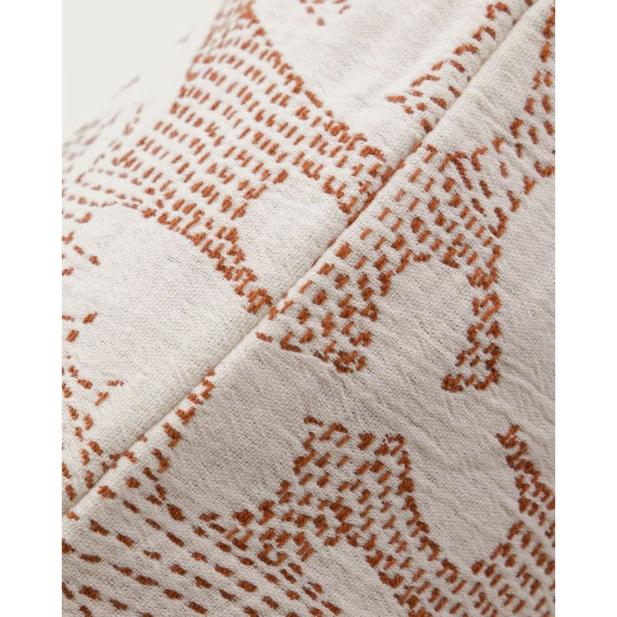 House Doctor Sari Pudebetr�k 50x50 cm, R�hvid/Brun