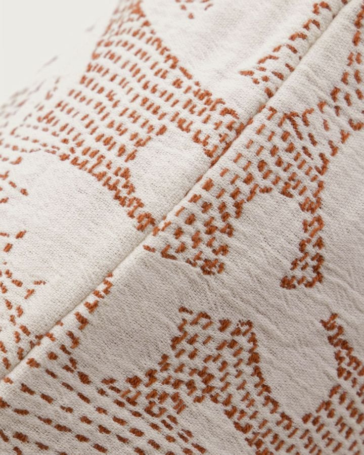 House Doctor Sari Pudebetr�k 50x50 cm, R�hvid/Brun