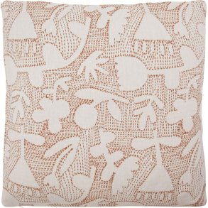 House Doctor Sari Pudebetr�k 50x50 cm, R�hvid/Brun