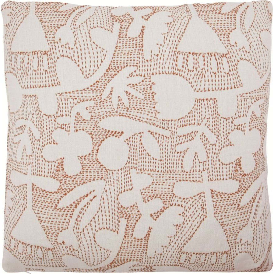 House Doctor Sari Pudebetr�k 50x50 cm, R�hvid/Brun