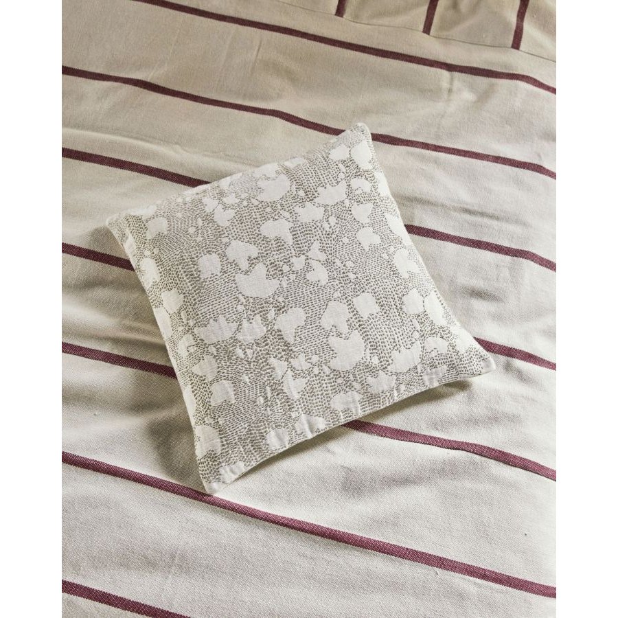 House Doctor Mori Pudebetr�k 50x50 cm, R�hvid/Kakifarvet