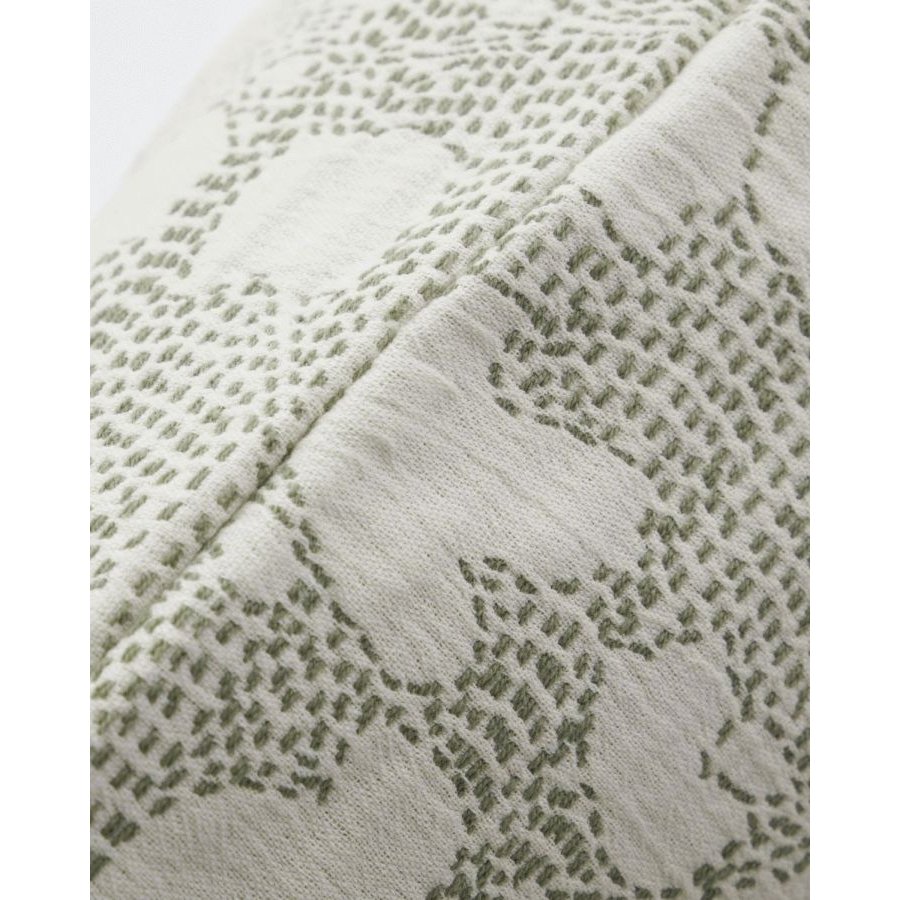 House Doctor Mori Pudebetr�k 50x50 cm, R�hvid/Kakifarvet