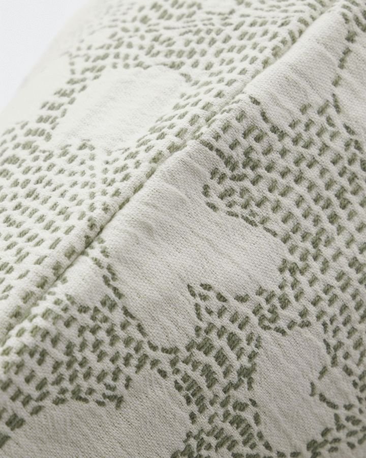 House Doctor Mori Pudebetr�k 50x50 cm, R�hvid/Kakifarvet