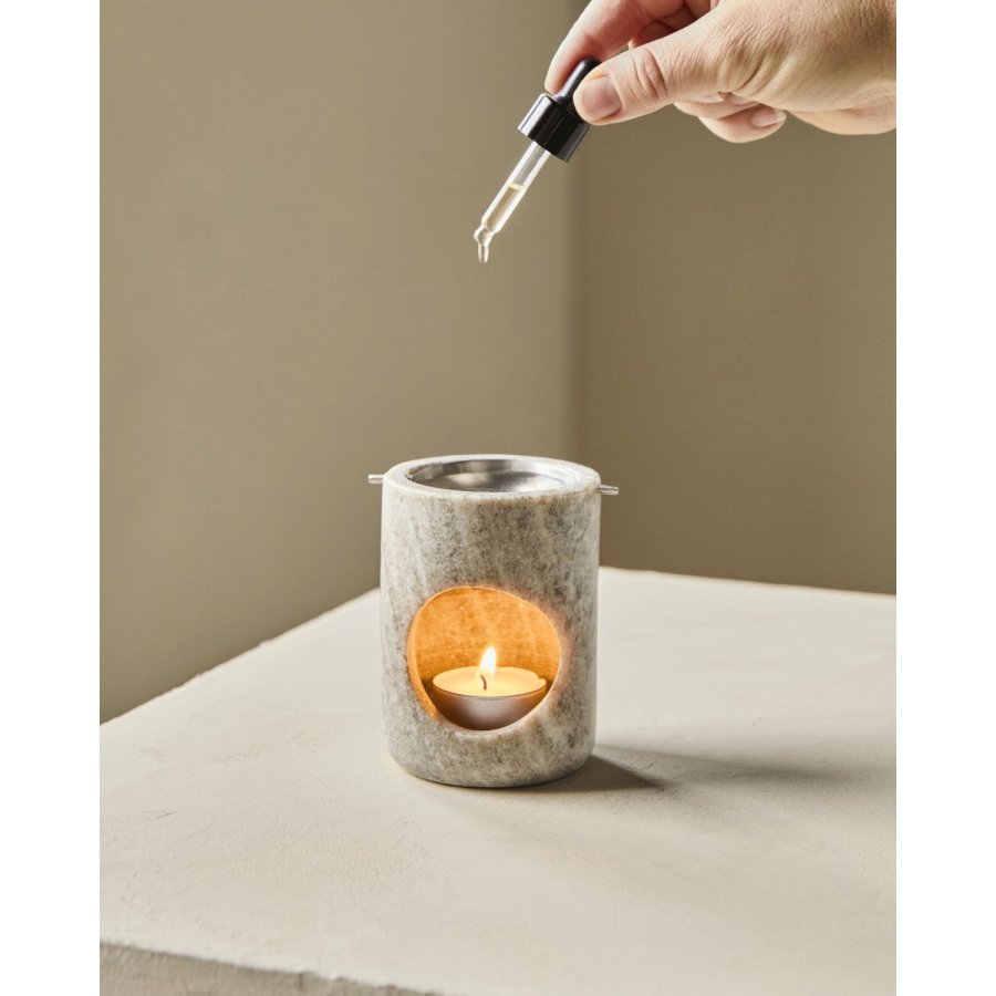 Meraki Marble Oliebr�nder, Beige/S�lvfinish