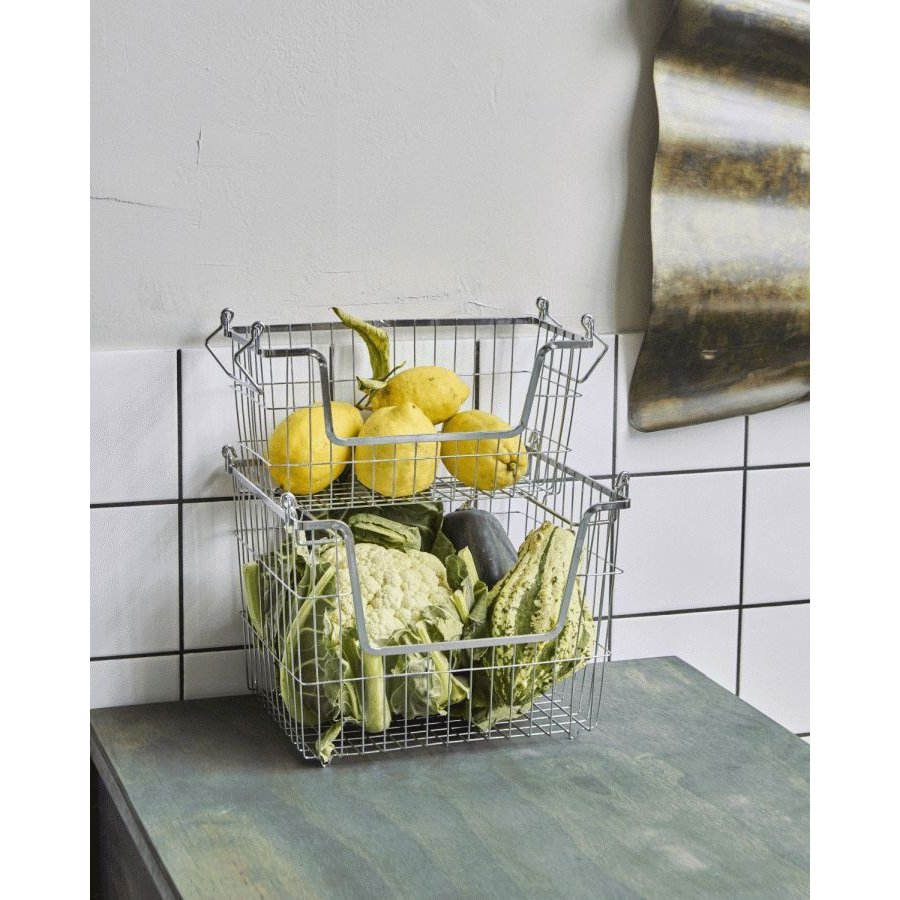 House Doctor Taw Opbevaringskurv 32x16 cm, Krom