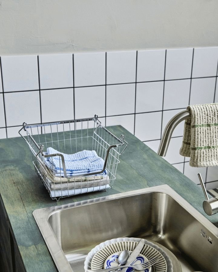 House Doctor Taw Opbevaringskurv 32x37 cm, Krom