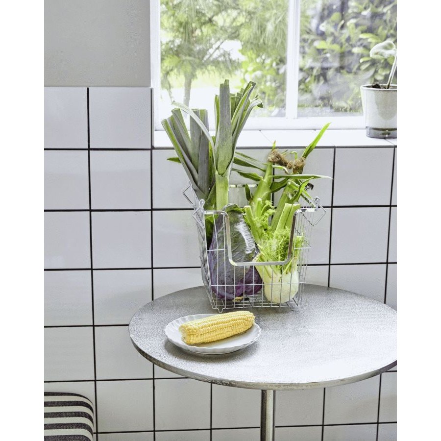 House Doctor Taw Opbevaringskurv 26,7x26,7 cm, Krom