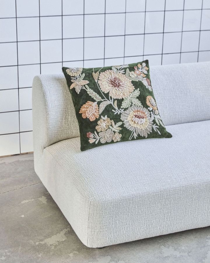 House Doctor Bota Pudebetr�k 50x50 cm, Gr�n/Rosa