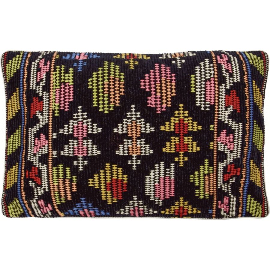 House Doctor Etni Pudebetr�k 30x50 cm, Sort/Multi