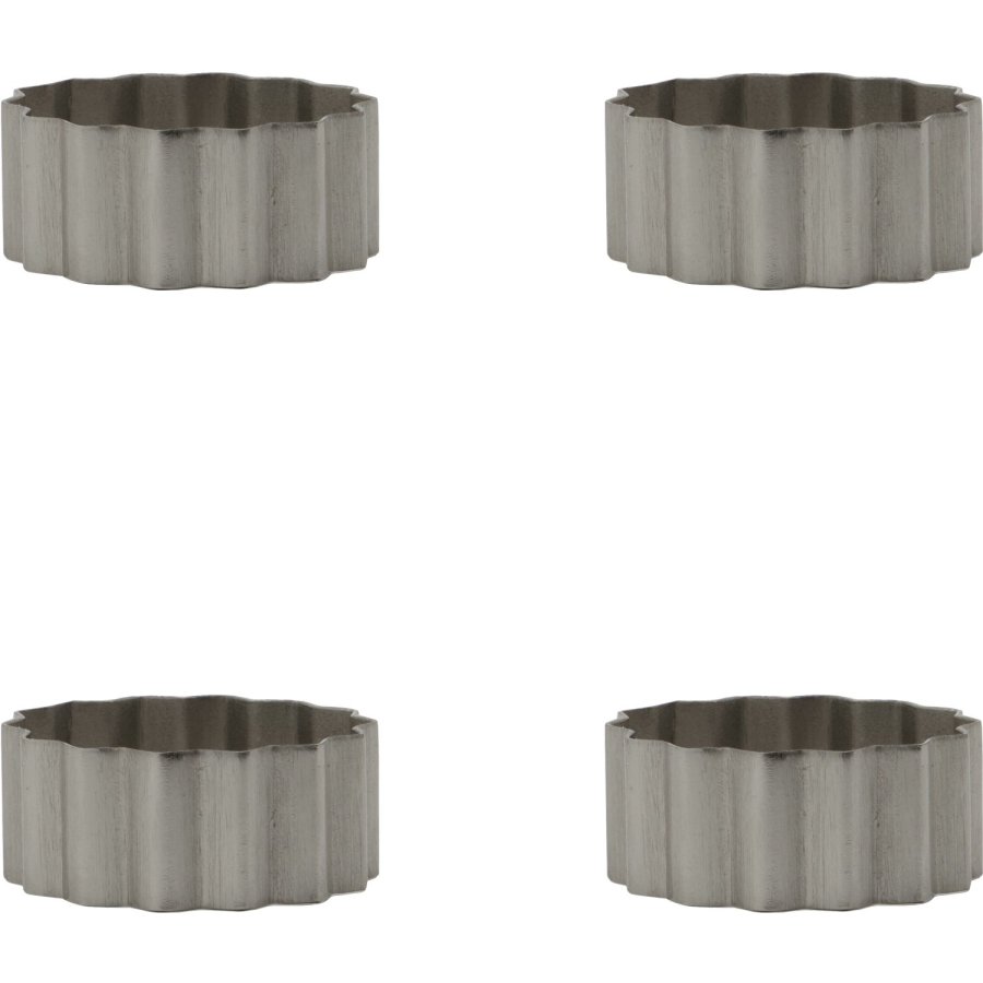House Doctor Nello Servietring 4 stk. �4,5 cm, S�lvfinish
