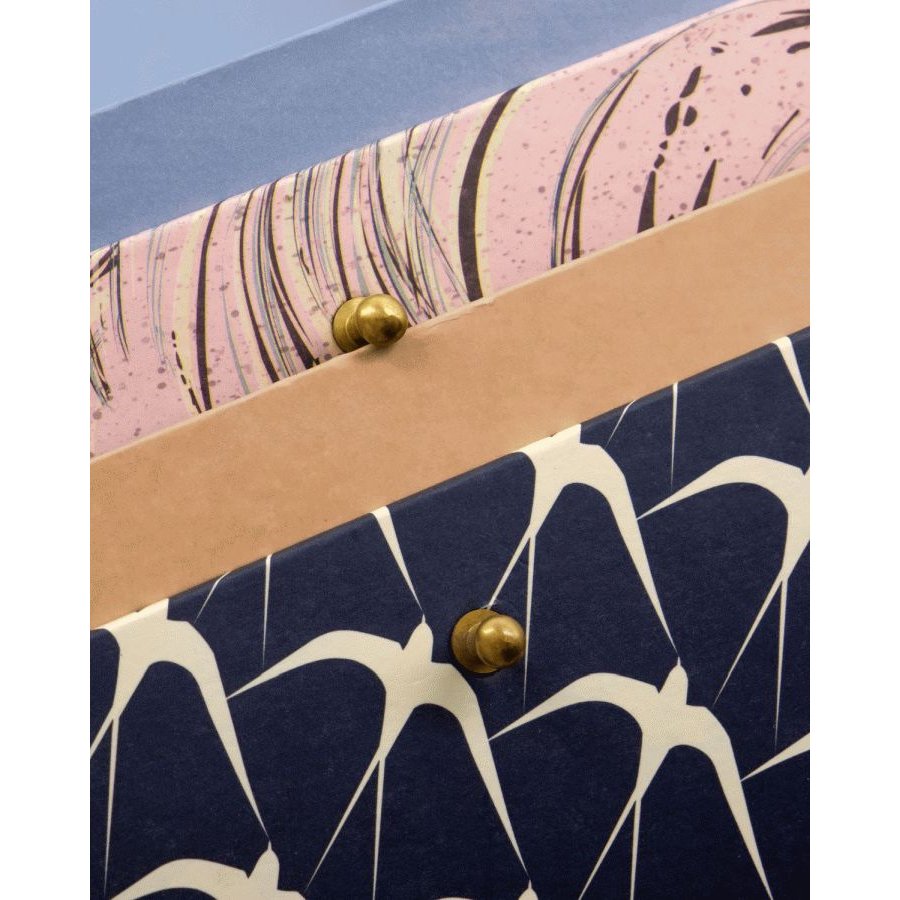 House Doctor Keep Opbevaringsbokse 2 stk, Lyser�d/M�rkebl�