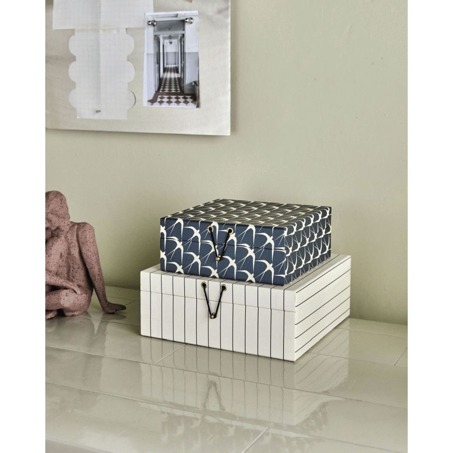 House Doctor Keep Opbevarings�ske 2 stk 25x25 cm, Sand/M�rkebl�