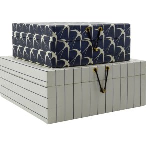 House Doctor Keep Opbevarings�ske 2 stk 25x25 cm, Sand/M�rkebl�