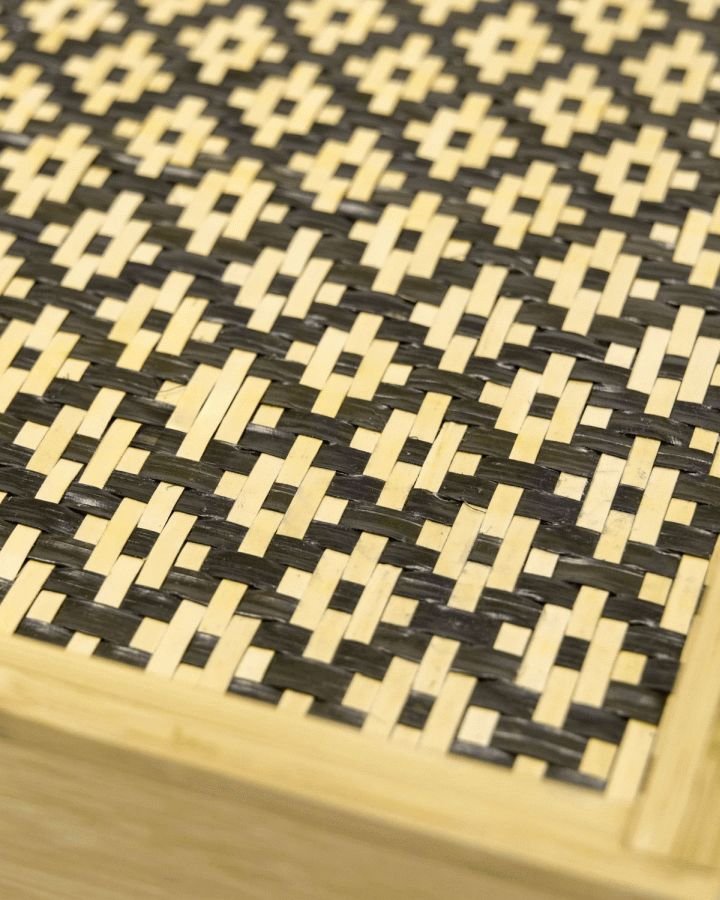 House Doctor Tray Bakkebord 50 cm, Sort/Natur