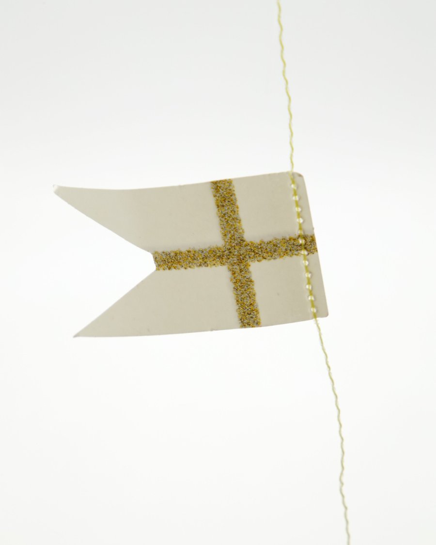 House Doctor Flags Guirlande 5 m, Hvid/Champagne
