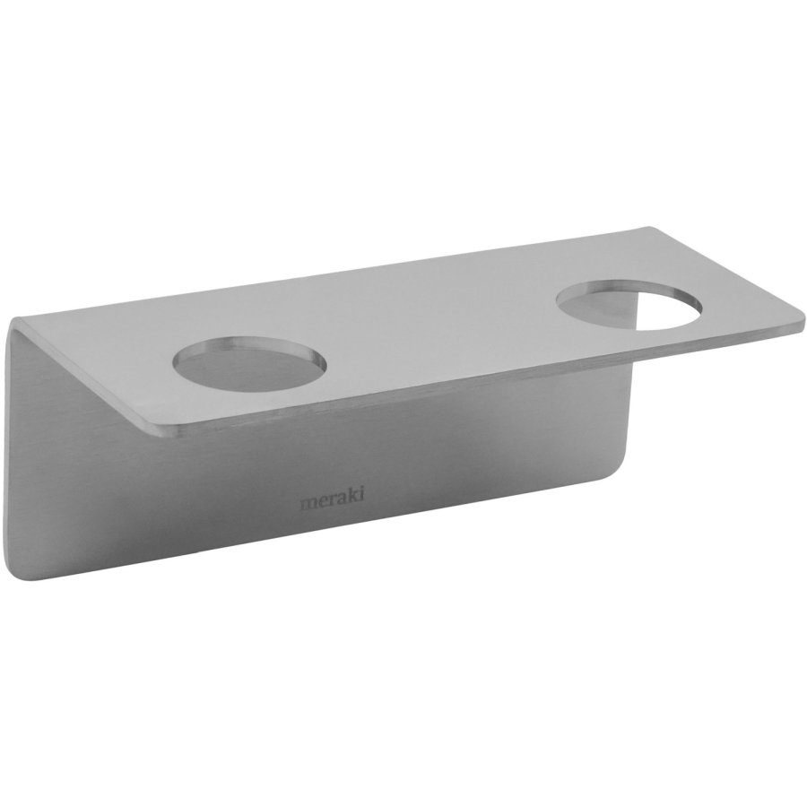 Meraki Seifenhalter f&uuml;r 2 Flaschen, Geb&uuml;rstete Silberoberfl&auml;che