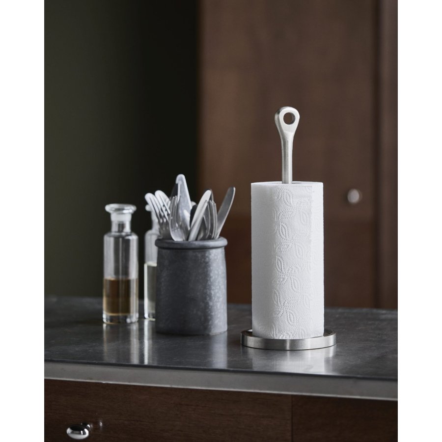 House Doctor Eden K�kkenrulleholder H35,5 cm, B�rstet S�lvfinish