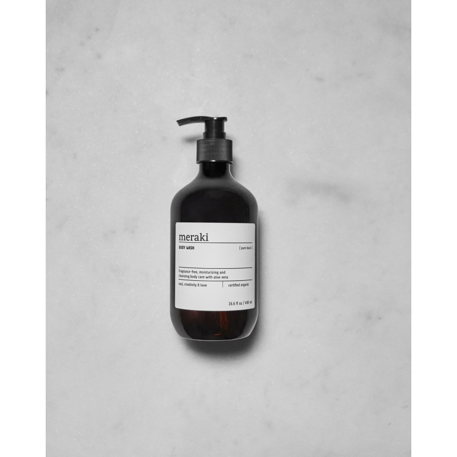 Meraki Body Wash 490 ml, Pure Basic