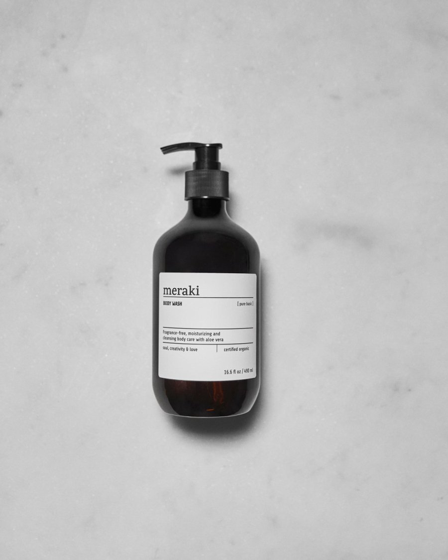 Meraki Body Wash 490 ml, Pure Basic