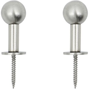 House Doctor Ball Kleiderhaken 2er Set �2 cm, Silberfarbenes Finish