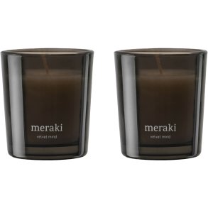Meraki Duftkerze 2er Set �6/H7 cm, Velvet Mind
