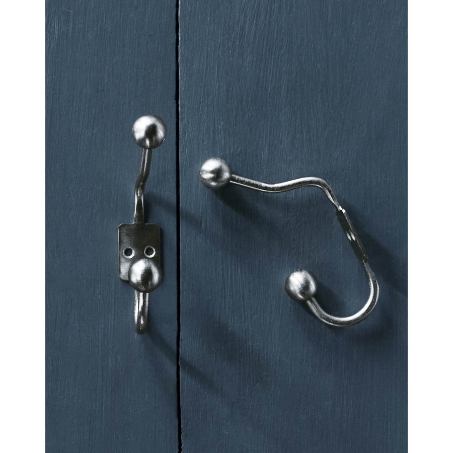 House Doctor Ball Kleiderhaken 2er Set 13 cm, Silberfarbenes Finish