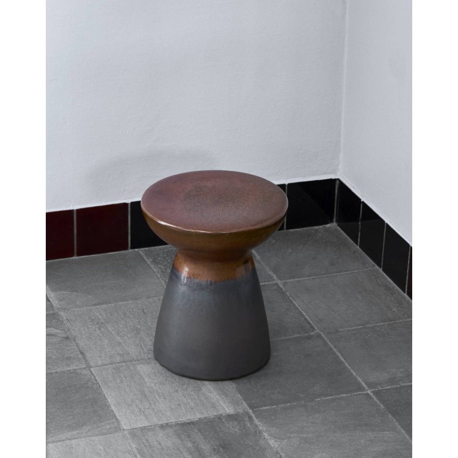 House Doctor Pablo Beistelltisch H43 cm, Kupfer/Dunkelgrau