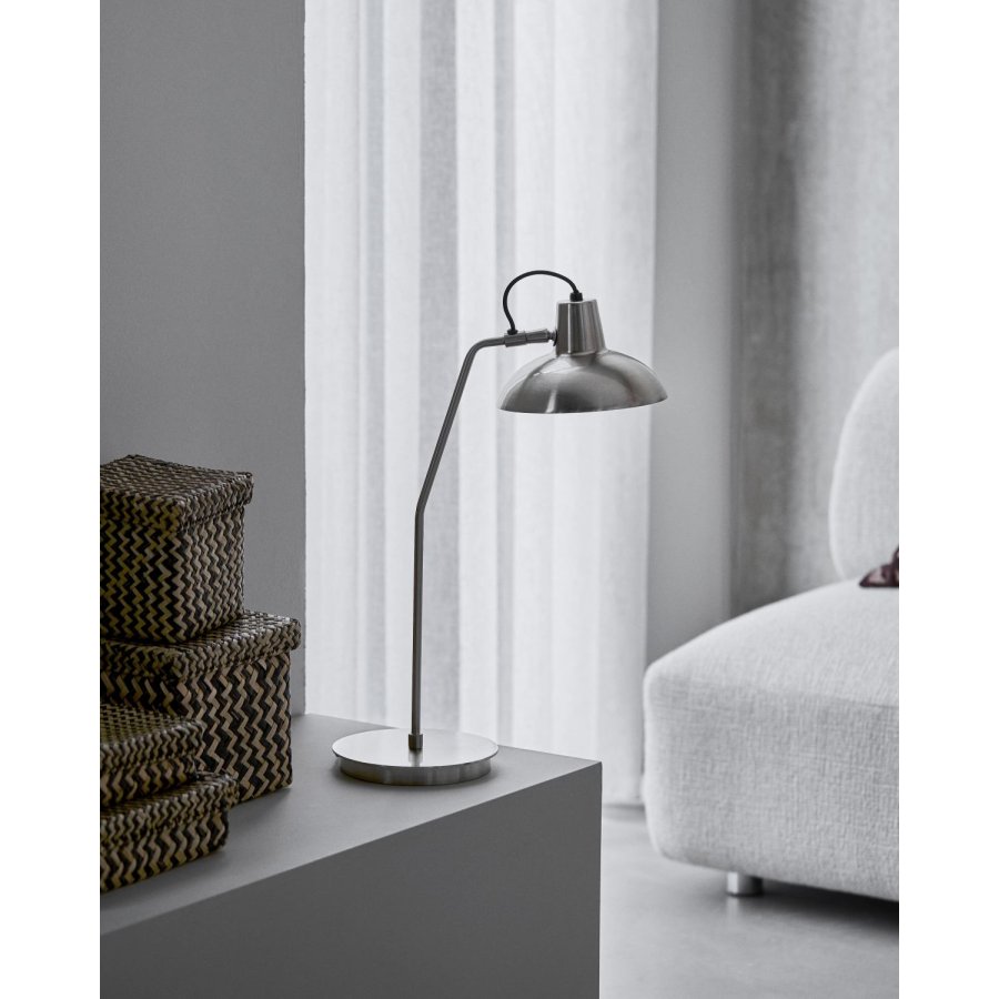 House Doctor Desk Bordlampe H50 cm, B�rstet S�lvfinish