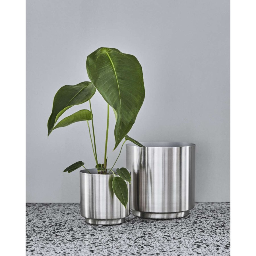 House Doctor Bailey Urtepotte 2 stk, S�lvfinish