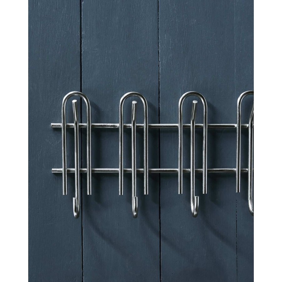 House Doctor Cleo Hakenleiste 50 cm, Silberfarbenes Finish
